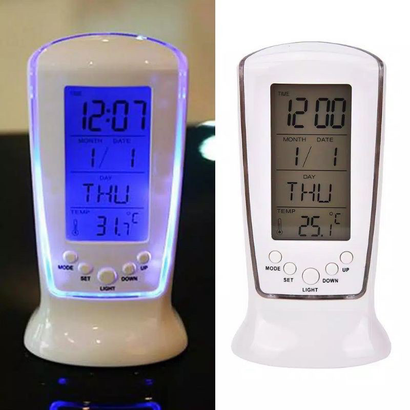(wk acc) JAM ALARM DIGITAL TEMPERATUR KYN09021 / jam meja digital multifungsi led plus alarm tempera