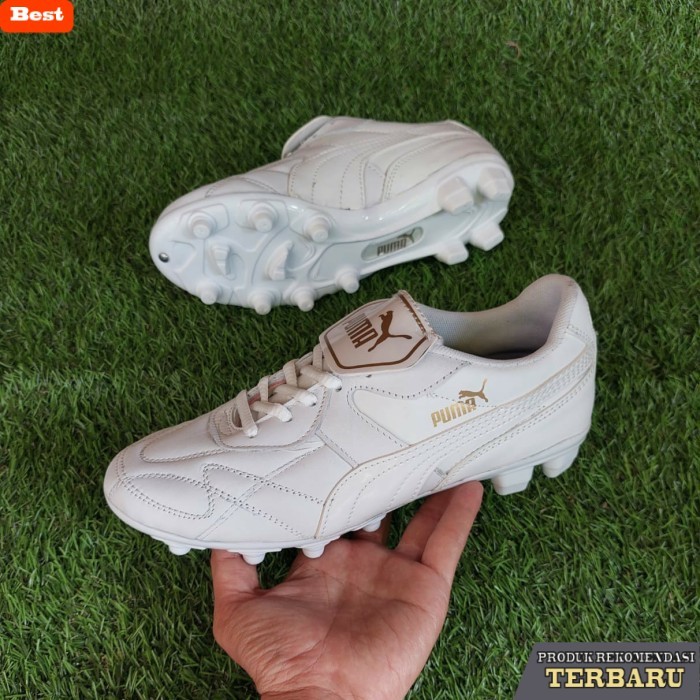 rekomendasi sepatu bola untuk kaki lebar COD Sepatu Bola Kulit Puma - Putih, 39