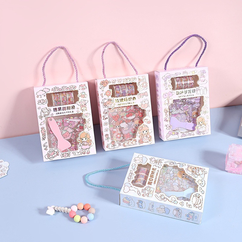 

(GAT) Label & Stiker diy Kotak Kuningan Transparan Stiker Anak-anak Kreatif Kertas Stiker Planner Stiker Kartun