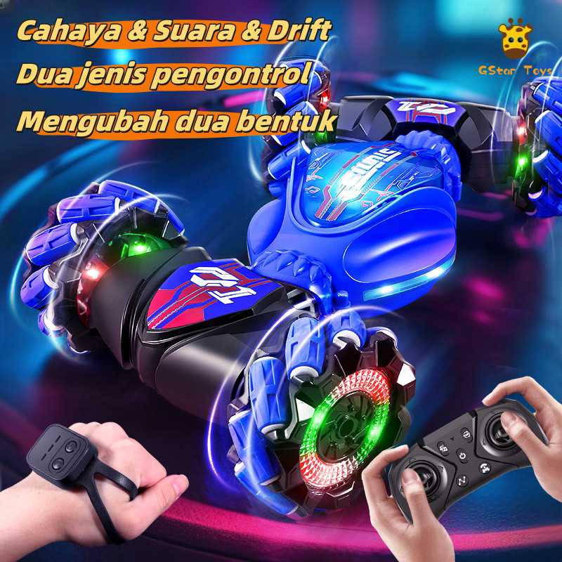 KJ41 【Gstar】Mainan Mobil RC Radio  Original 4WD Remot Control Stunt Car Kontrol ganda/Mainan Anak Mo
