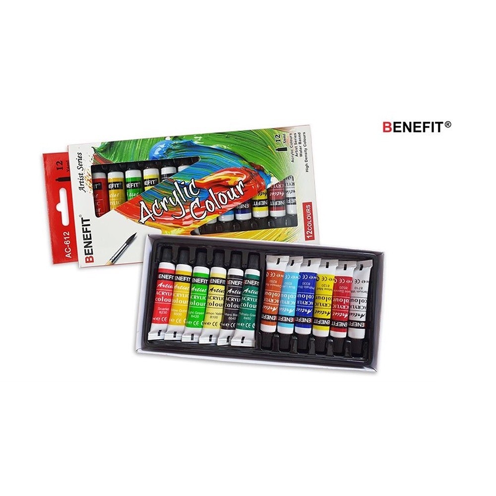 

BENEFIT acrylic color/cat acrylic/ akrilik 12clr x 6ML