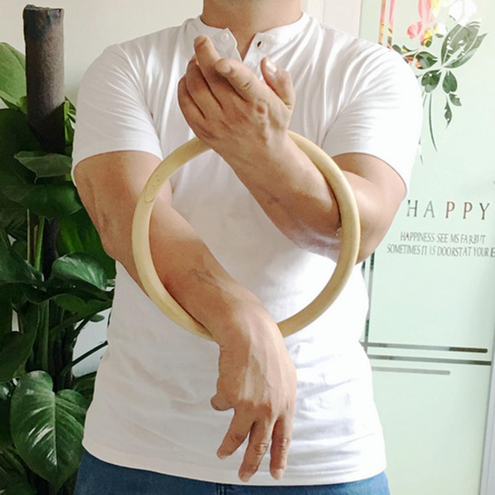 Kung Fu Ring For Hand Wrist Strength Training Traditional Martial Arts Wooden Dummy Wing Chun Rattan