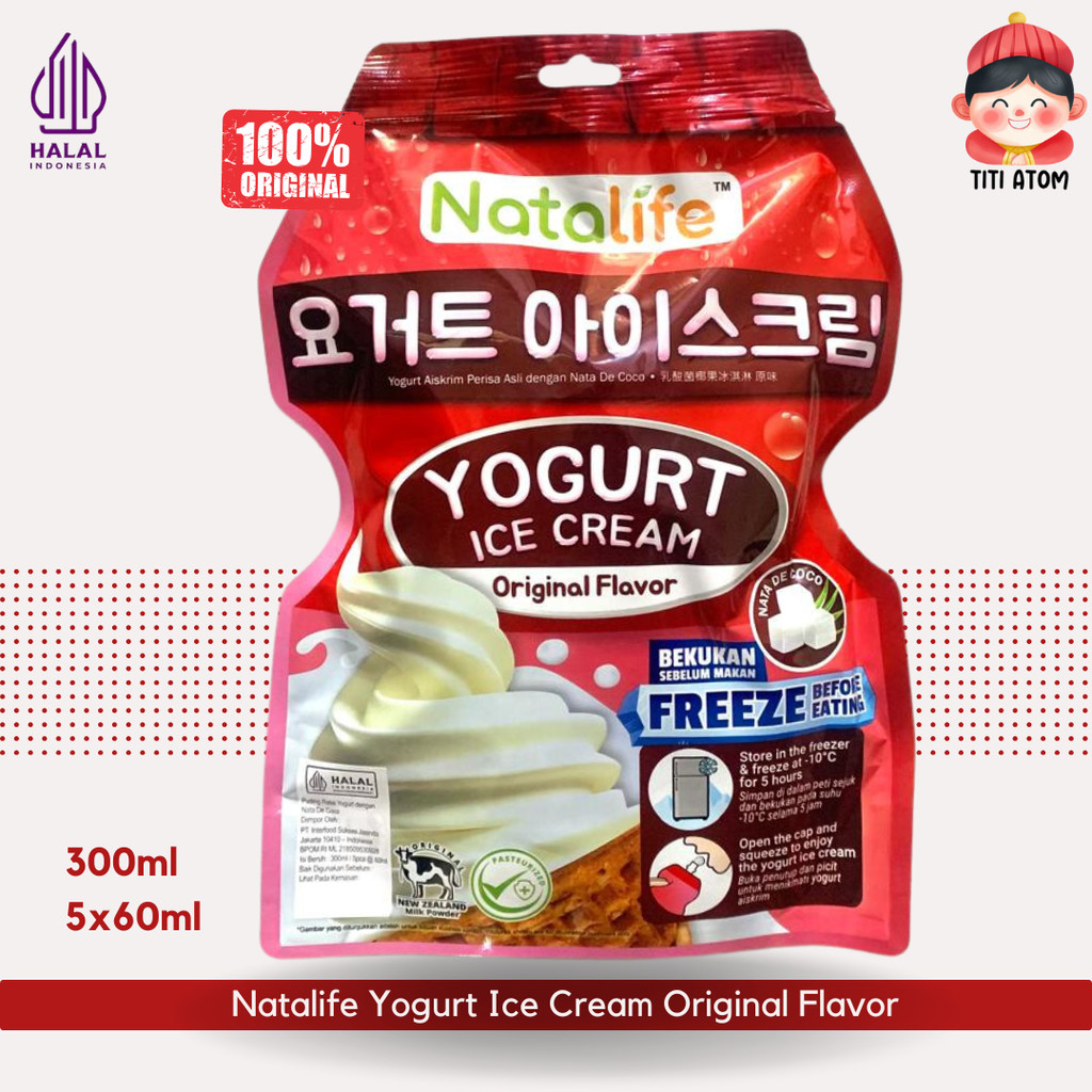 

Natalife Yogurt Ice Cream Original Flavor 300ml 5x60ml