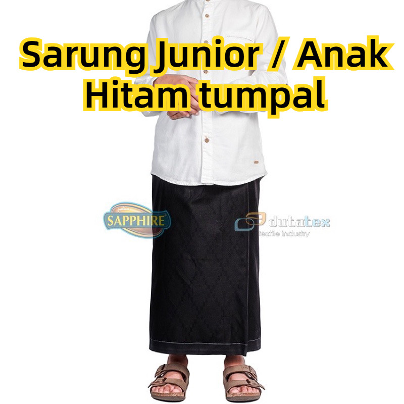 sarung junior sapphire hitam tumpal junior sd anak tanggung