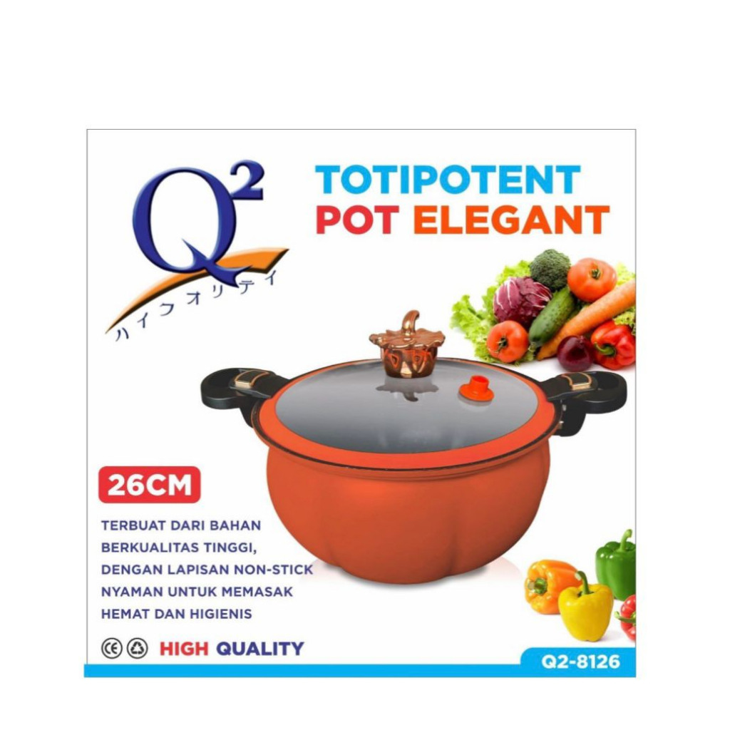 Panci Presto Q2-8126 Panci Presto Labu Q2 TOTIPOTENT ELEGANT Q2-8126