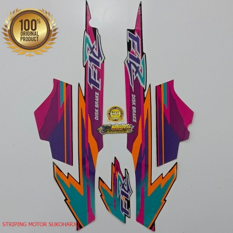 (ORI) striping yamaha fizr fiz r f1 zr 1995 hitam  kualitas original