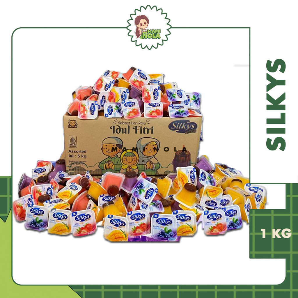 

Jelly Silkys Duo Pudding Gula Aren Mix Fruit Kemasan Kiloan