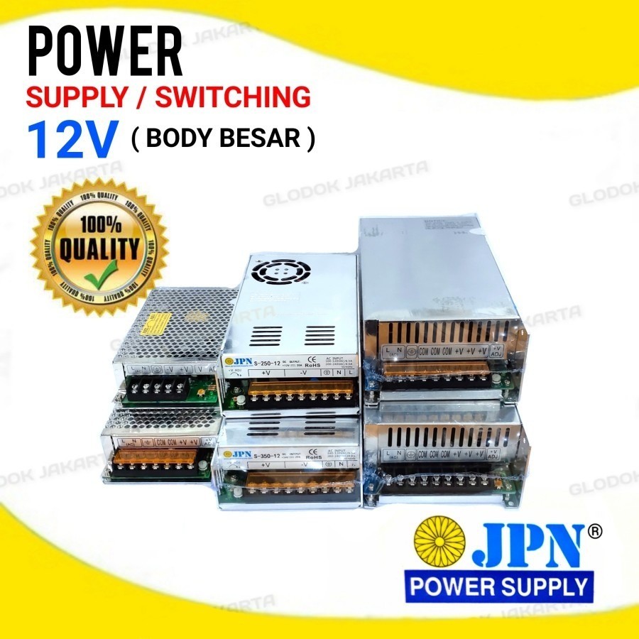 Adaptor Power Supply Switching 12V DC 30A 40A 50A CCTV LED Relay PLC