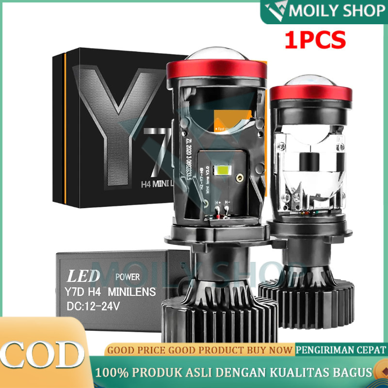 Projie Led Mobil Mini Projie Y7D H4 Mobil Super Terang Lampu Led Mobil Utama Kabut Headlamp Lampu