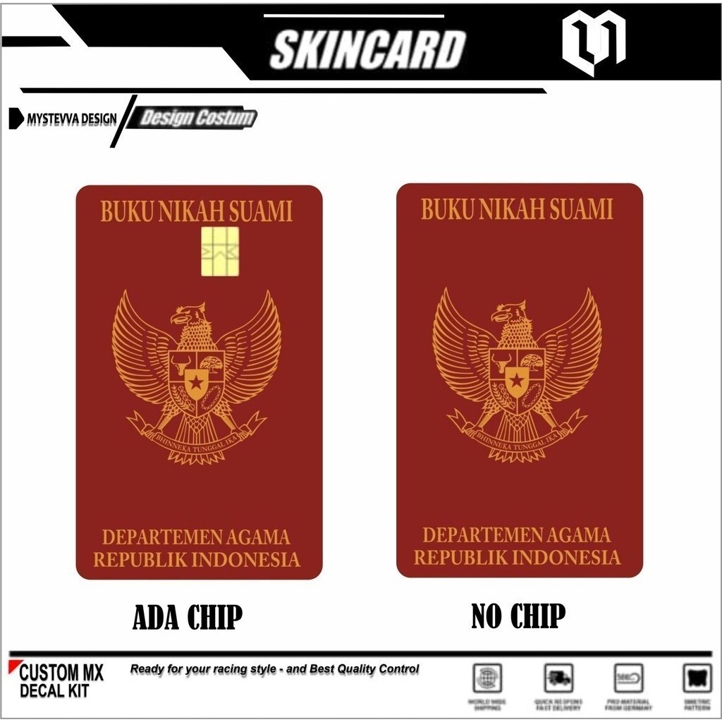 

Sticker Kartu Atm Skin Card MOTIF BUKU NIKAH Stiker Pelindung Stiker BCA Mandiri Bri Bni Debit Credit Emoney, Flazz dll