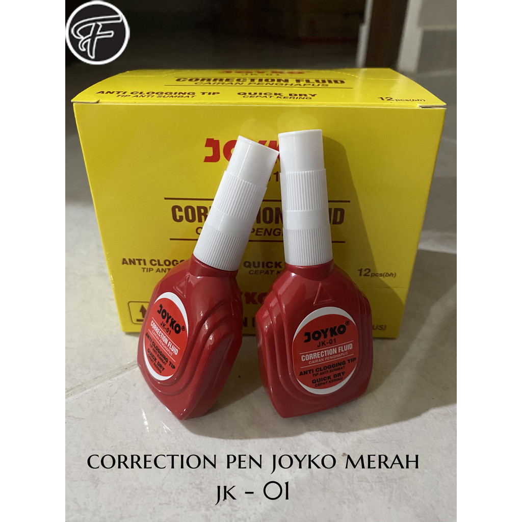 

Tip Ex Cair Joyko JK 01[1 box] 12 Pcs/ Correction Pen Pulpen / Tape X Kertas