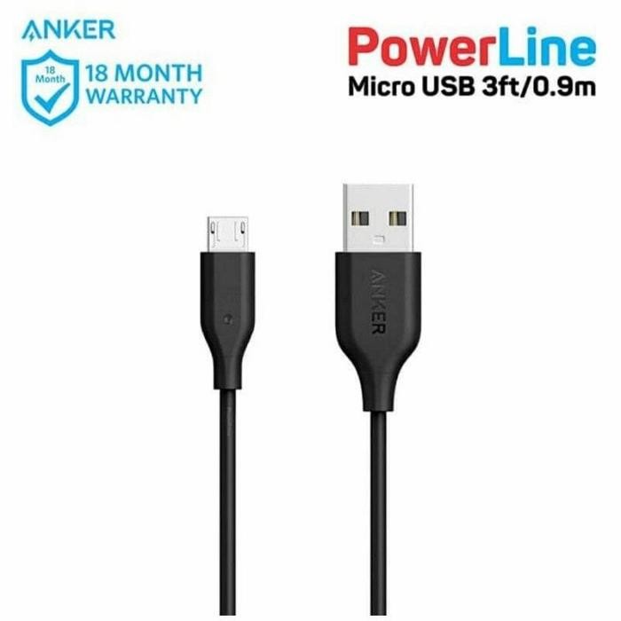Anker powerline 6pack kabel micro usb 6ft 3ft 1ft Original Anker B8133 - 3ft/0.9m(nobox)