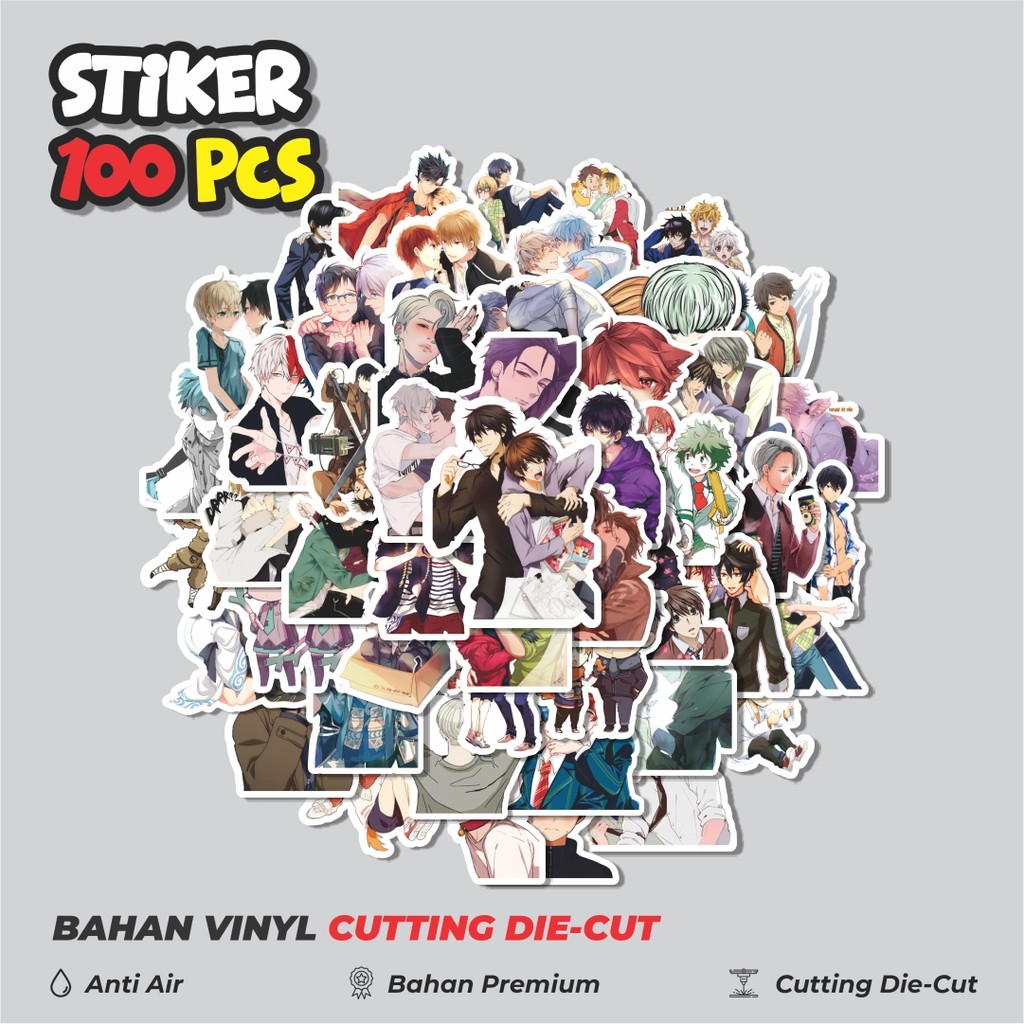 

Terbaru! 50 pcs Stiker Anime Boys Love Dekorasi Lucu Kreatif untuk Notebook, Skateboard, HP