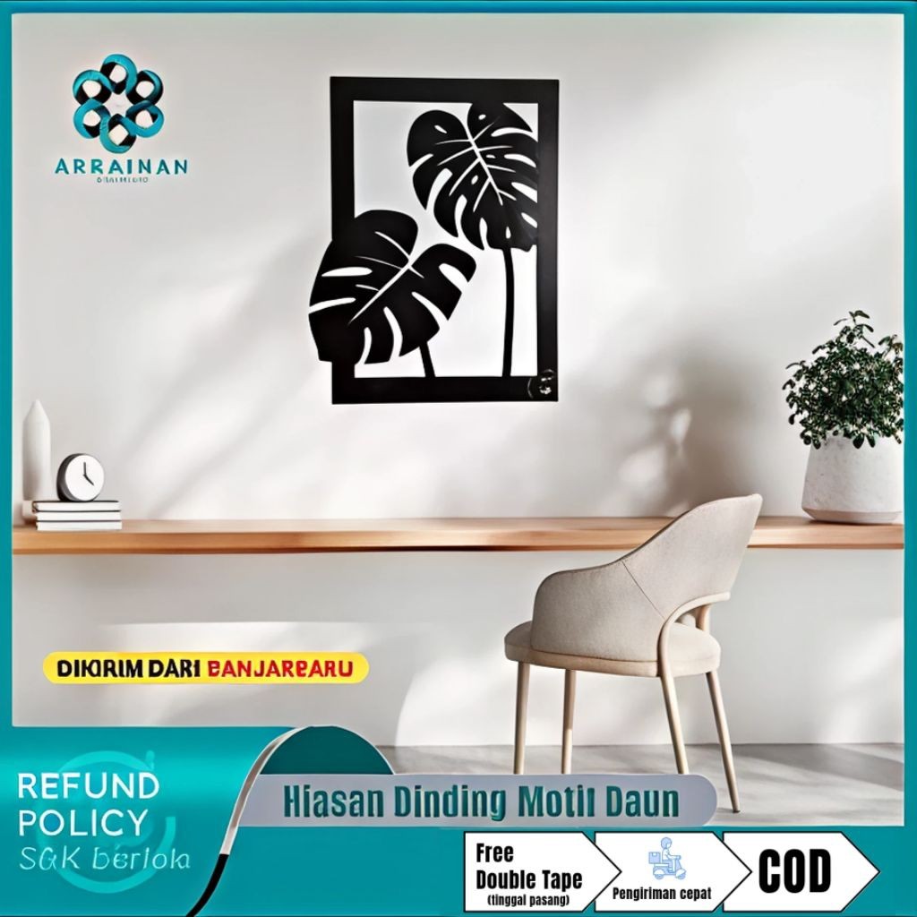 Hiasan Dinding 3D Estetik | Wall dekorasi Rumah | Polywood 4mm