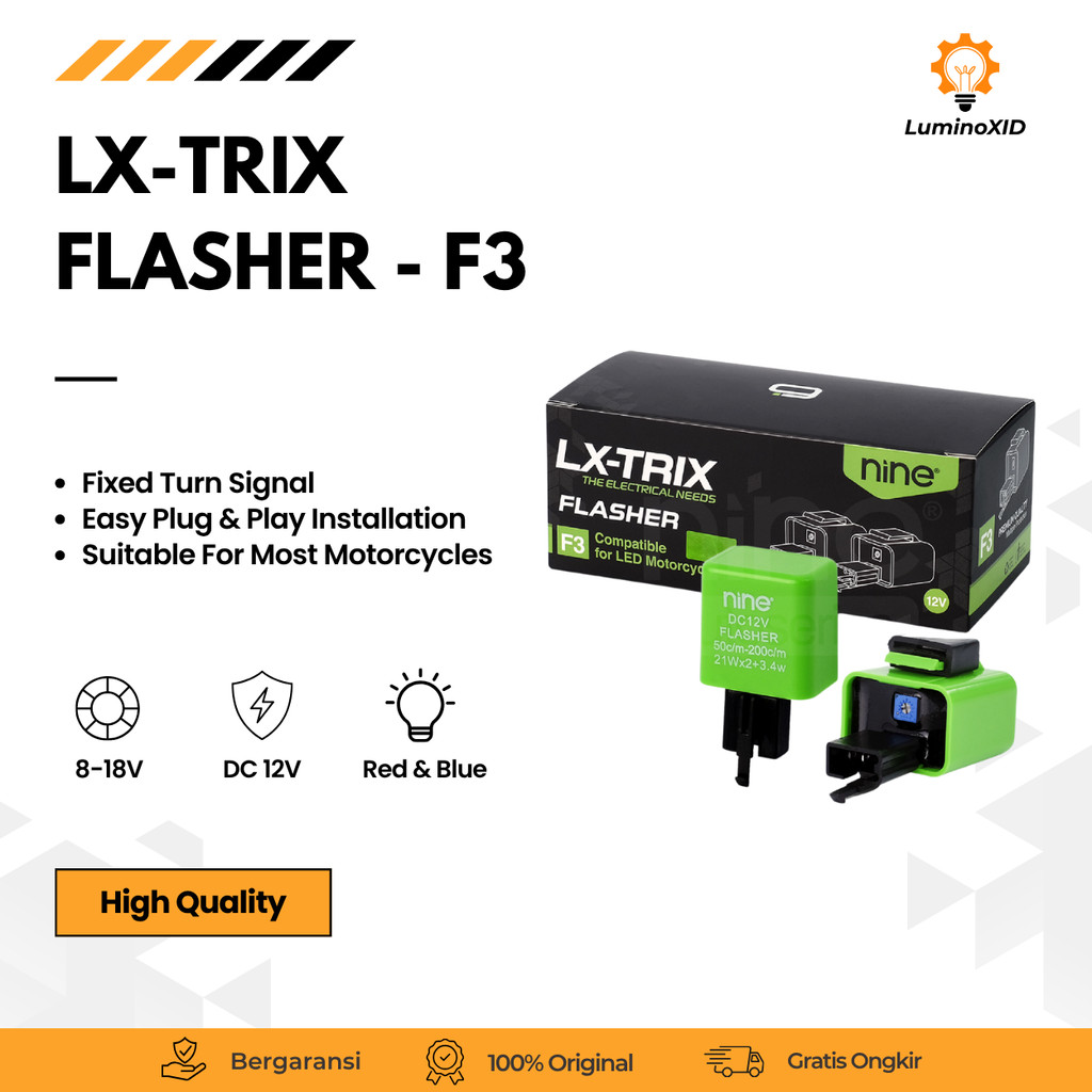 Flasher Sein Motor Untuk Atur Kedipan Sein Tinggal Putar Potensio NMAX LEXI AEROX PCX NEW F3 LX-TRIX