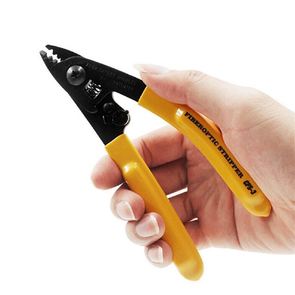 Tang stripper fiber optik Fiber Optic Stripper Potong Leather Fiber Kupas Drop Cable Stripper Tool
