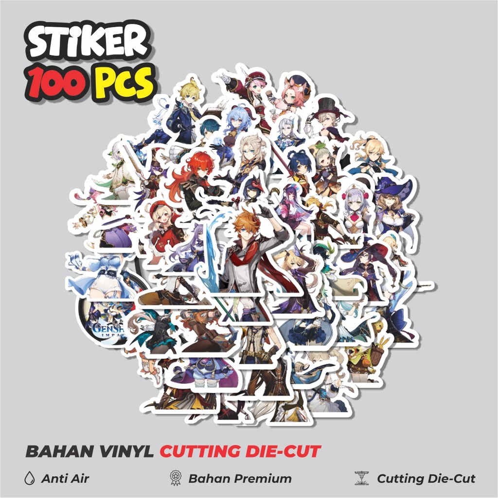 

Terbaru! 50 pcs Stiker Anime Full Genshin Impact Versi 2 Dekorasi Lucu Kreatif untuk Notebook, Skateboard, HP
