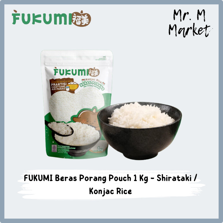 

FUKUMI Beras Porang 1 kg Shirataki Beras Konjac Rice Instant Halal