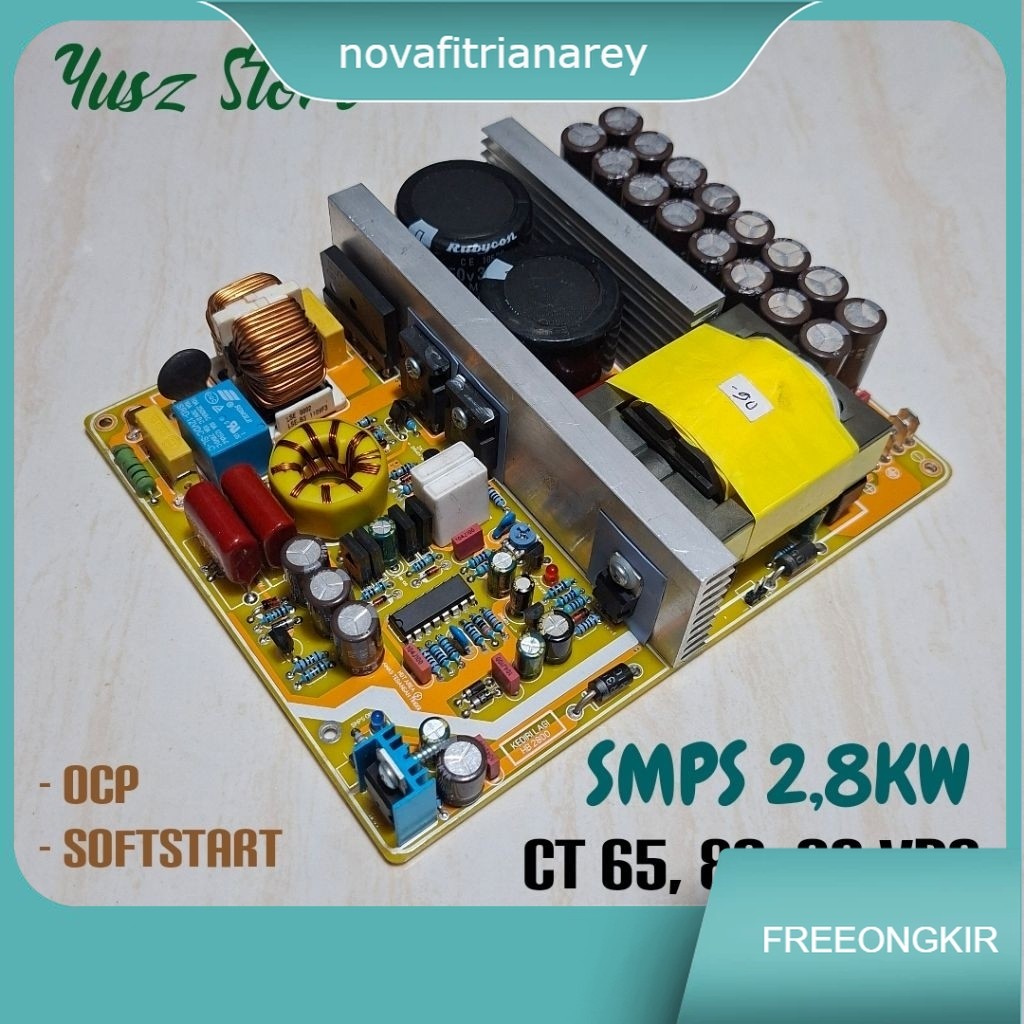 SMPS 25A CT 65v, 80v, 90VDC 2800w For Audio Amplifier Power Supply