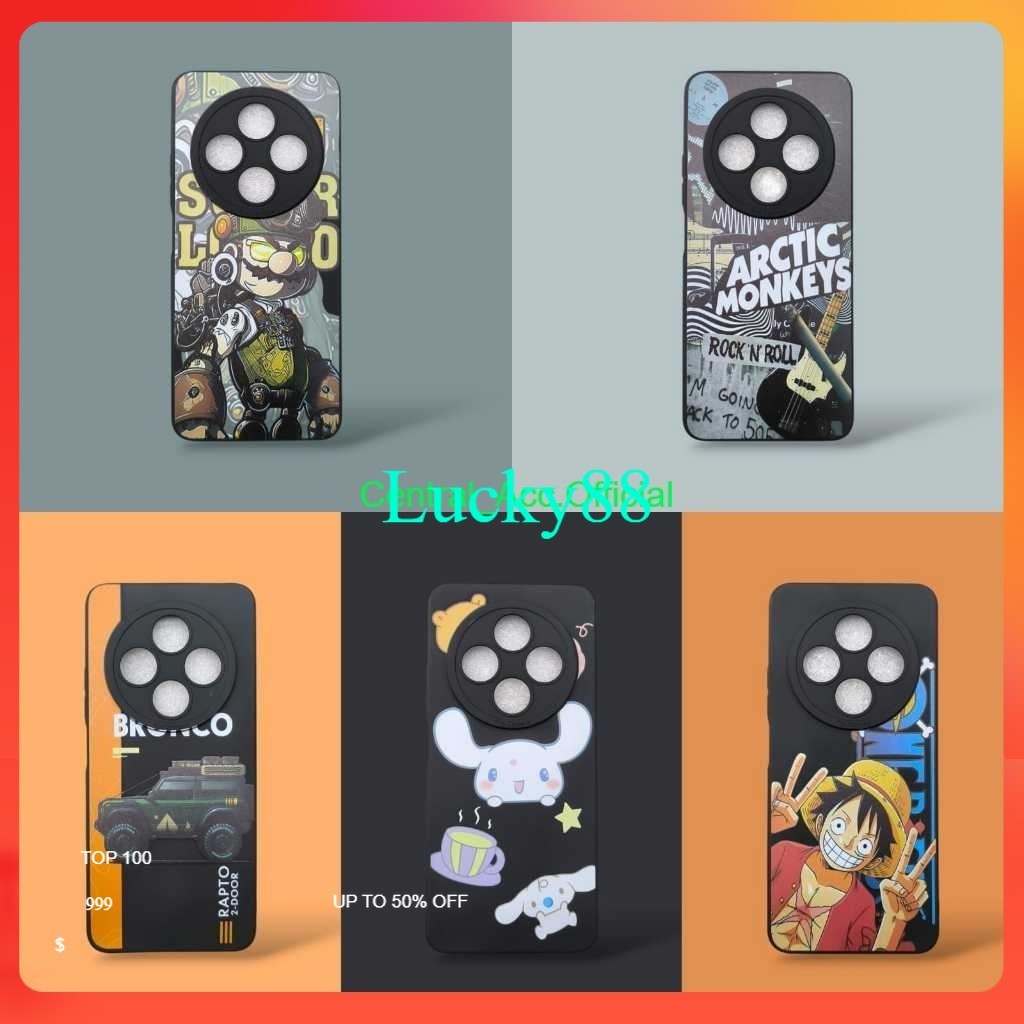 C [ VIVO X50 ] SOFT CASE BIG EYE CORAK PRO CAMERA MOTIF LUFFY CINNAMOROLL LOPPY