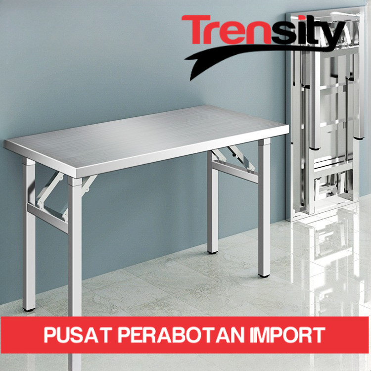 Meja Lipat Portable Meja Lipat Stainless Meja Belajar Meja Pelatihan Serbaguna Meja Kantor Besi Meja