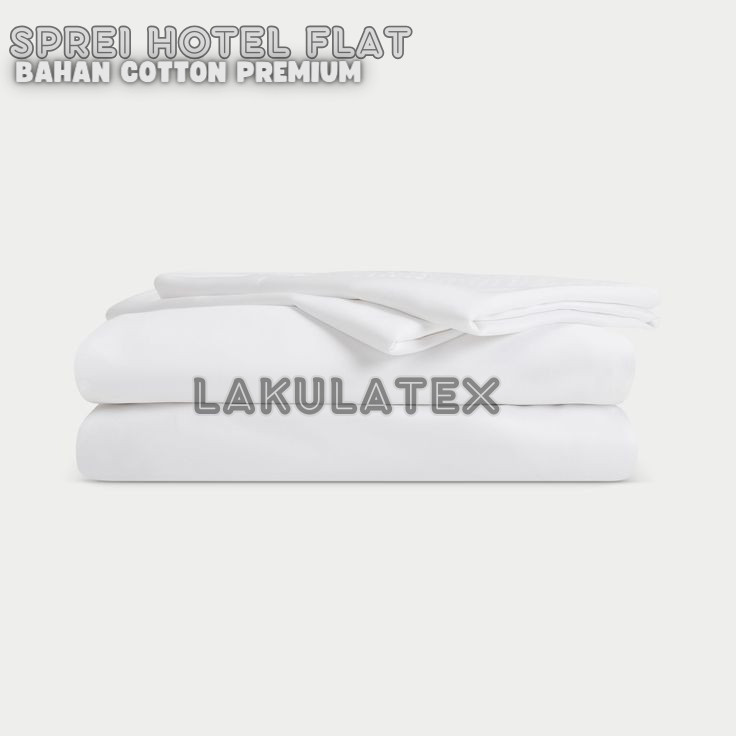 

Sprei Flat Sheet Putih Polos Bahan Katun Premium Hotel Rumah Sakit Alas Kasur Top Sheet Tanpa Karet