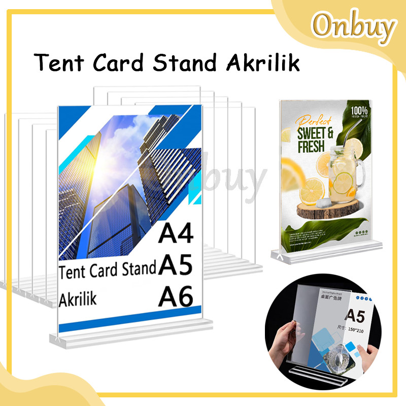 

Tempat Brosur Akrilik / Tent Card Holder Barcode / Nomor Menu Meja Kaki