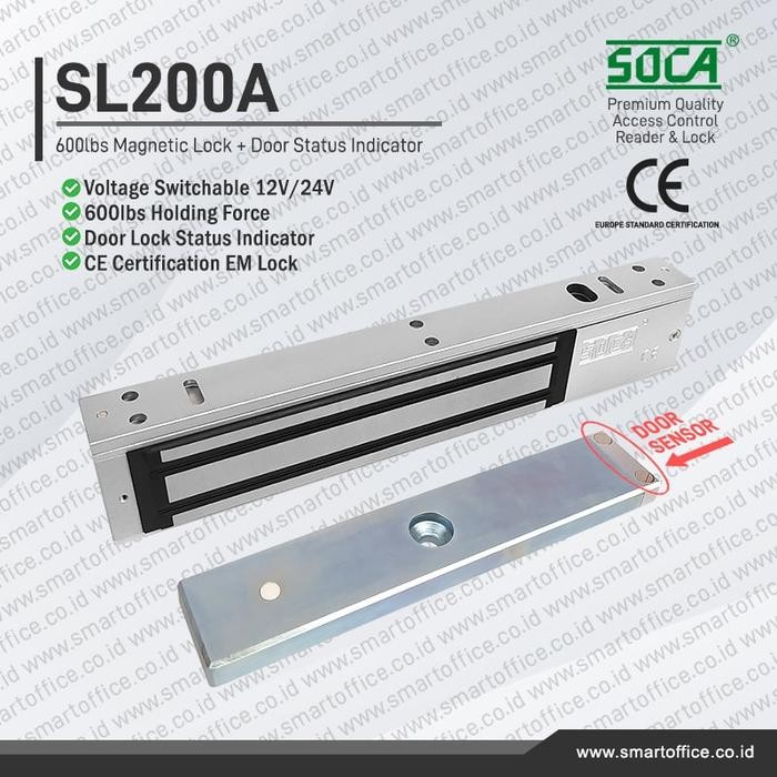 

PREMIUM EM Lock 600lbs Magnetic Lock Door Sensor Indicator SL200A