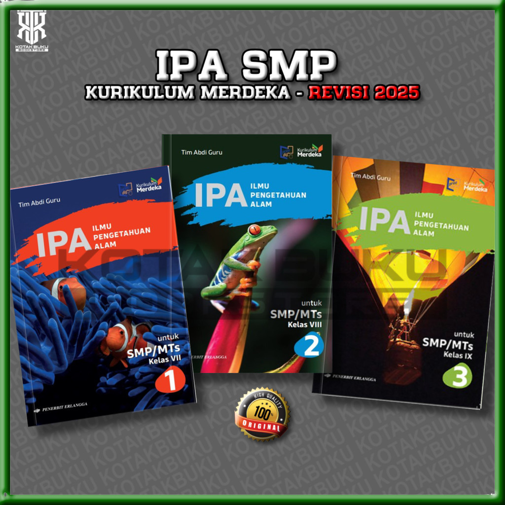 ( ERLANGGA ) Buku IPA Kelas 7 8 9 SMP Kurikulum Merdeka Revisi Terbaru