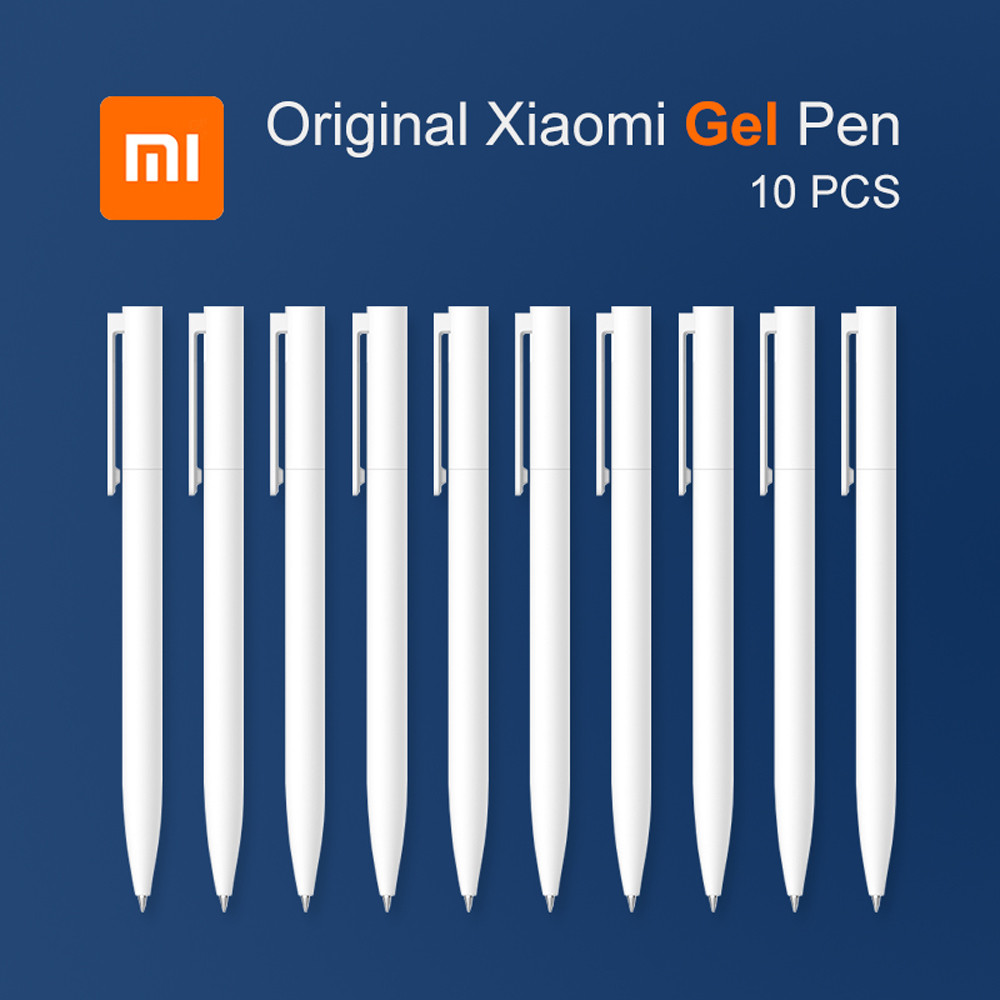 

Original Xiaomi Mi Gel Pen 0.5mm Black Refill No Cap Bullet Pen Smooth Switzerland MIKRON Nib Japanese Ink OEM Blue Refills