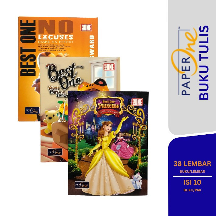 

Buku Tulis BEST ONE by PAPERONE 38 Lembar Ukuran Quaro Setara SIDU SInar Dunia - Pak ( Isi 10 ) SHABQ