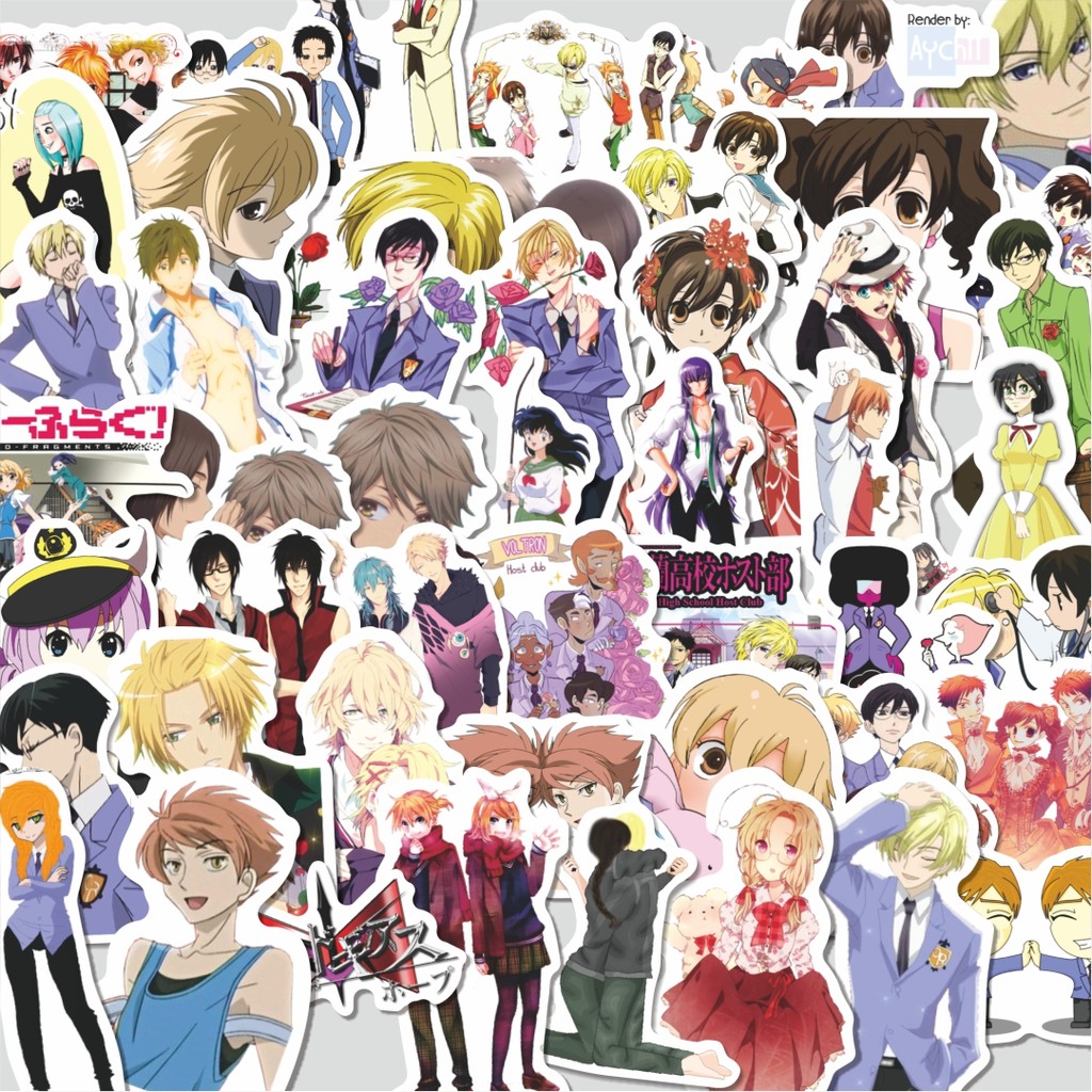 

Stiker Cutting Pack Stiker Anime Manga Ouran High School Host Club Isi 100Pcs Series Aesthetic Lucu Keren Untuk Koper Bahan Vynil