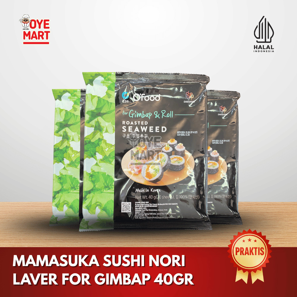 

SUSHI NORI LAVER FOR GIMBAP 40GR/RUMPUT LAUT UNTUK GIMBAP DAN SUSHI