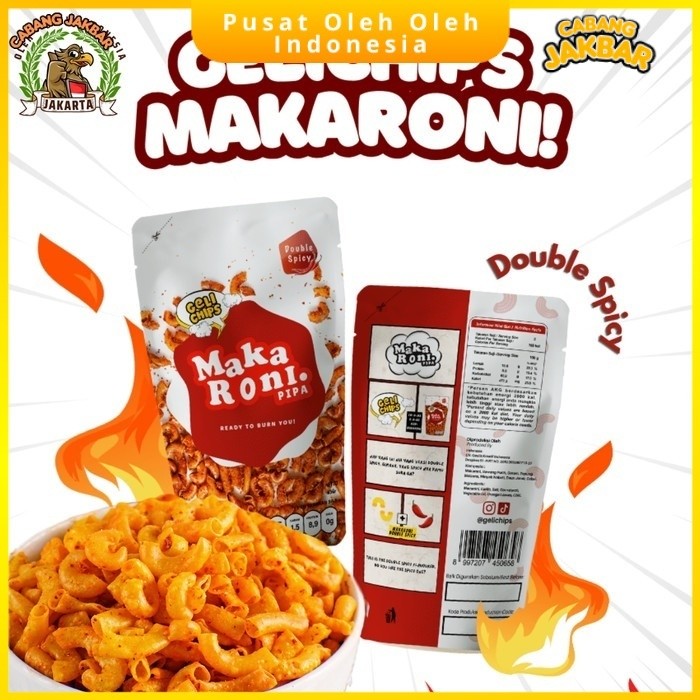 

Makaroni Pipa Double Spicy Geli Chips Snack Cemilan Pedas Kekinian JB 01 jakbar