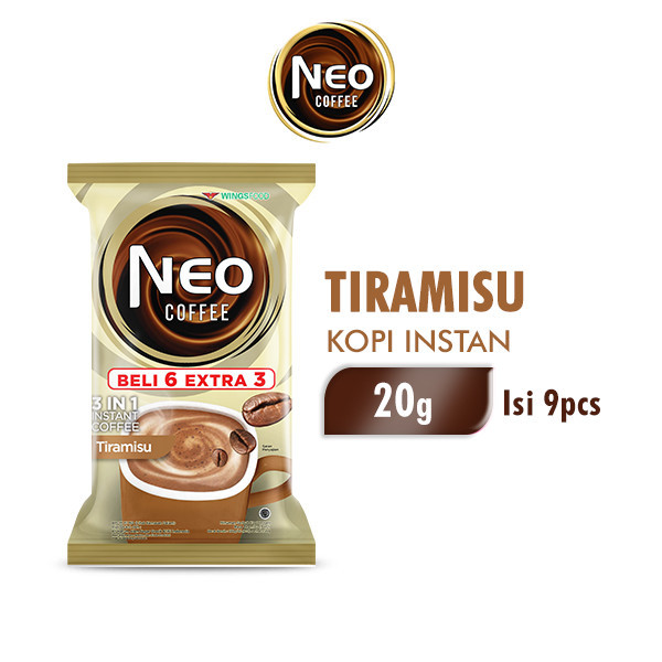 

Neo Coffee Kopi Instan Coffee Tiramisu 20gr x 9pcs