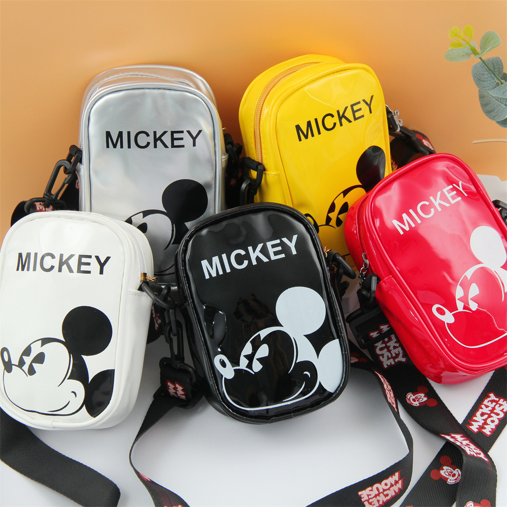 

Anime Mickey Mouse Bags Children Messenger Bag Cartoon Shoulder Bag Kawaii Cross-body Boy Girl Baby Bag Coin Purse Kids Gifts