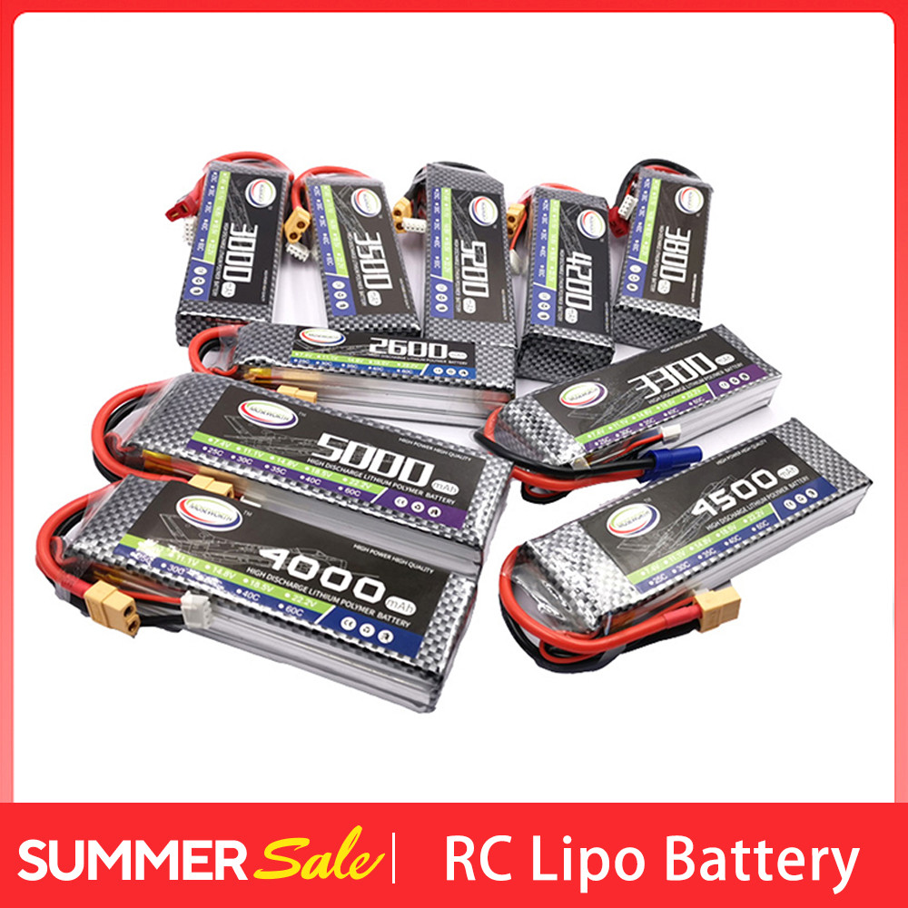 2S 7.4V RC Lipo battery 3300mah 3500mah 4200mah 5000mah 5200mah 6000mah 25C 30C 40C RC Battery with 
