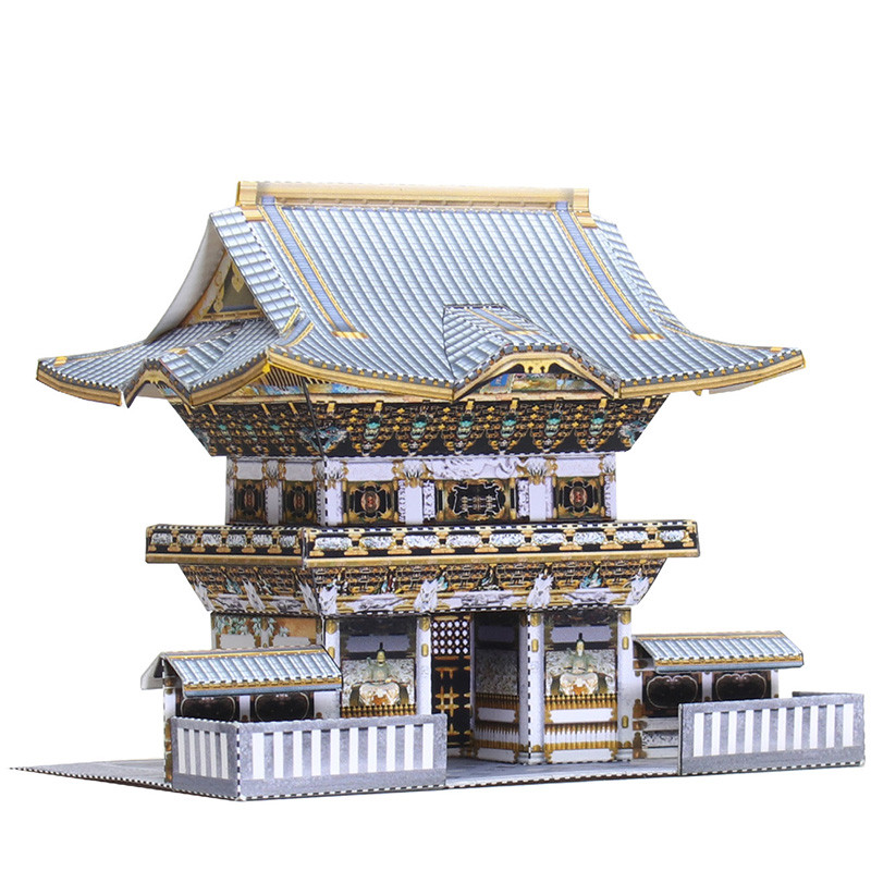 Japan Nikko Toshogu Shrine Folding Mini 3D Paper Model Papercraft House DIY Art Origami Building Kid