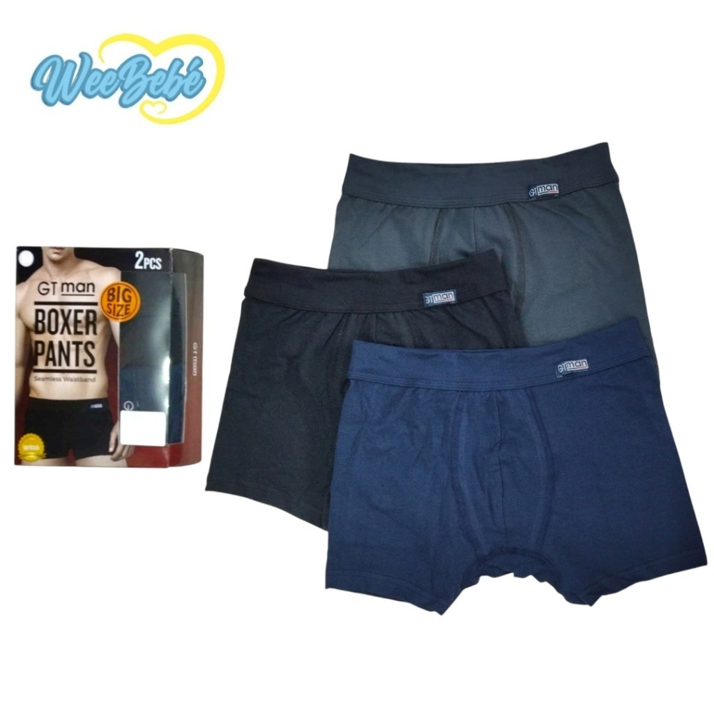 Celana Dalam Boxer Seamless Pria #704BW (Isi 2) GT MAN