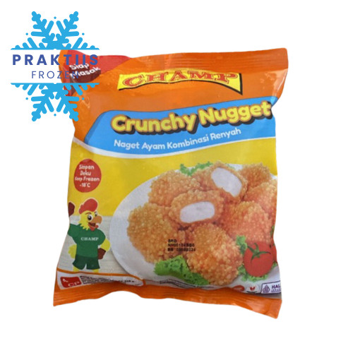 

CHAMP CRUNCHY NUGGET 450GR/NAGET AYAM KOMBINASI