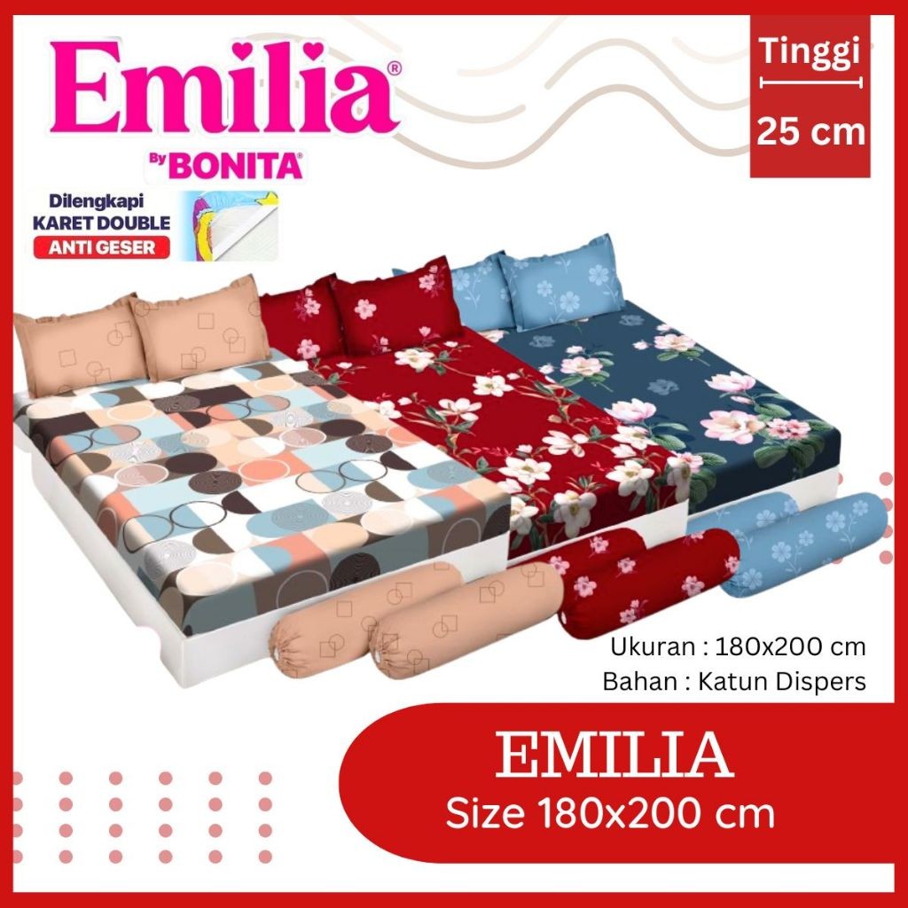 SE43Q RC Sprei Bonita Emilia King Size 180x200cm