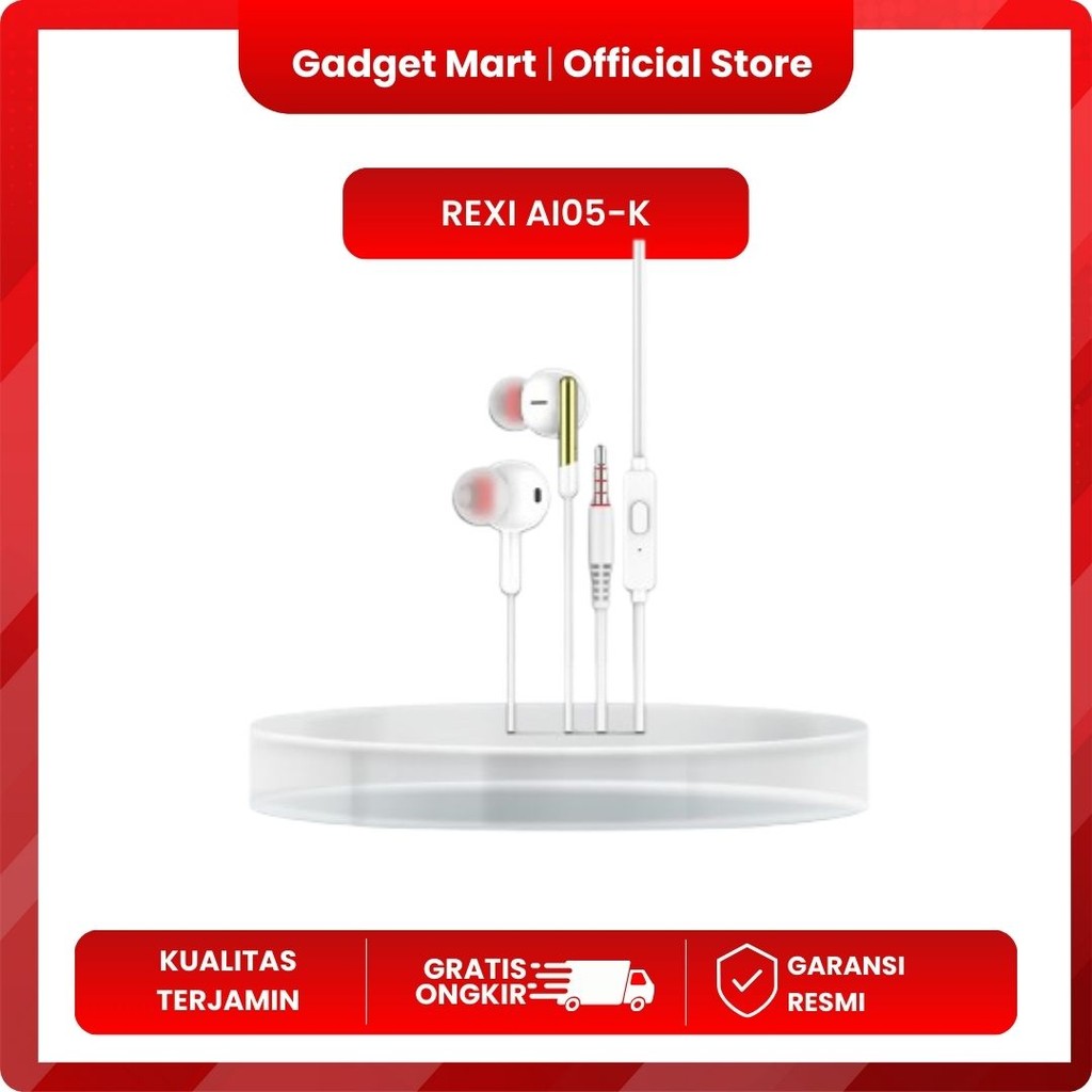 Rexi Earphone AI05 K In-Ear Deep Bass Wired Handsfree