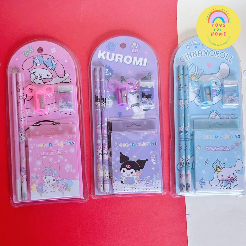 

Alat Tulis Stationery Set Motif Karakter Kartun Sanrio TOYSFORHOME