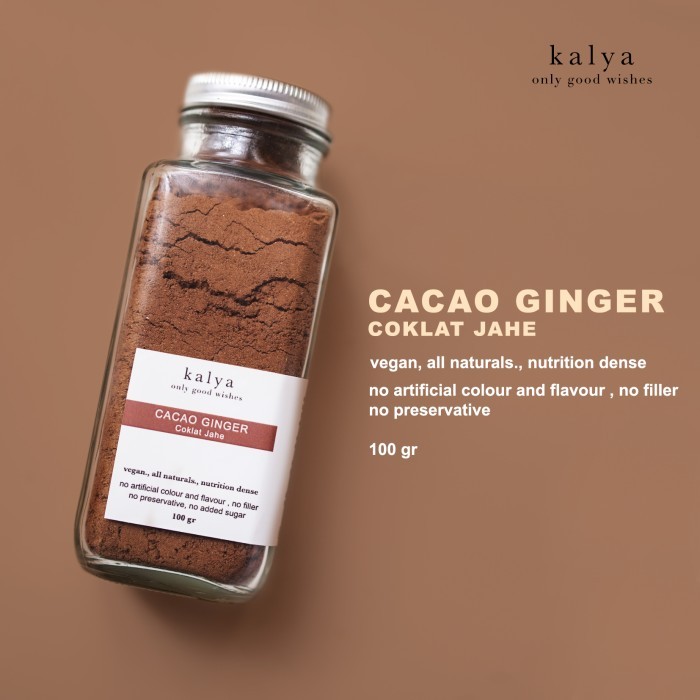 

raw cacao chocolate ginger organic , bubuk cokelat jahe organik