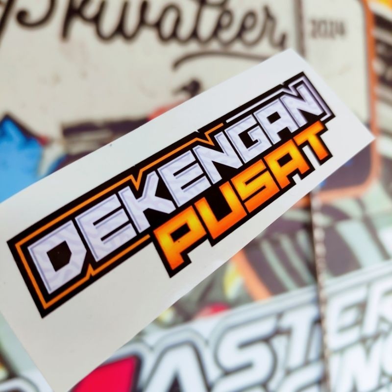 

stiker Dekengan Pusat ( orange glossy)