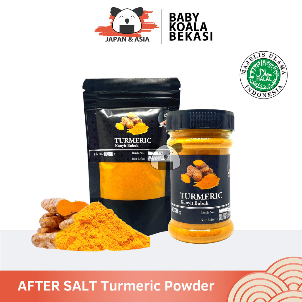 

AFTER SALT Natural Turmeric Powder 50 g Halal | Bubuk Kunyit - BKB