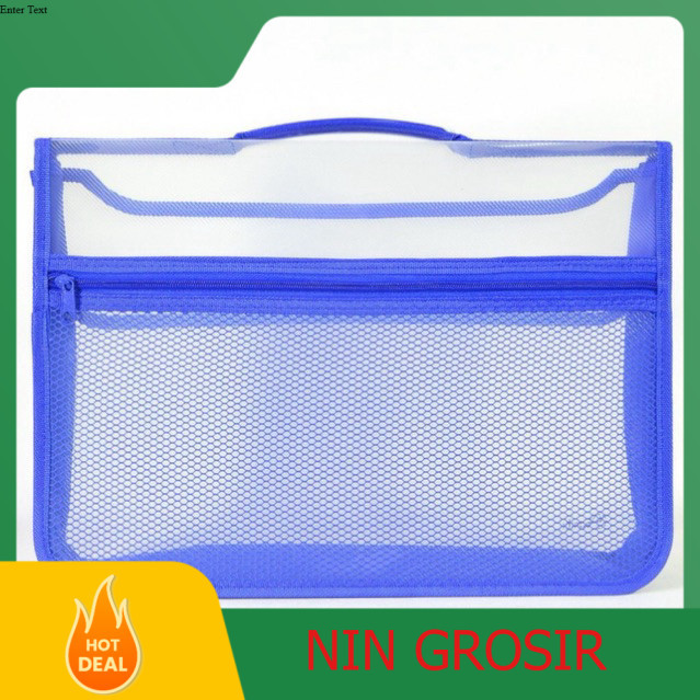 

Map Plastik Kancing 2 Jaring Folio / Zipper School Bag / Map Tenteng Sekolah
