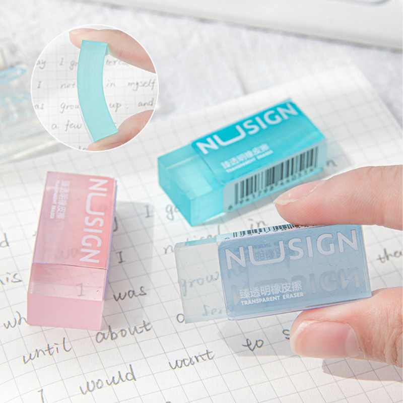 

Cute Soft Erasers Transparent Eraser Ins Simplicity Solid Color Eraser Wipe Clean Eraser Lovely Student Stationery Supplies