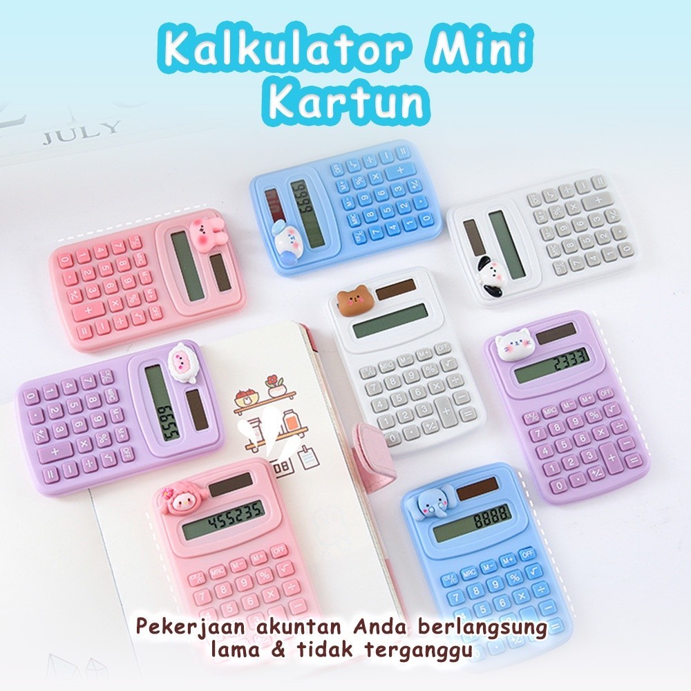

Kalkulator Saku 8 Digit 3D Karakter Cute / Calculator For School / Kalkulator Panel Surya