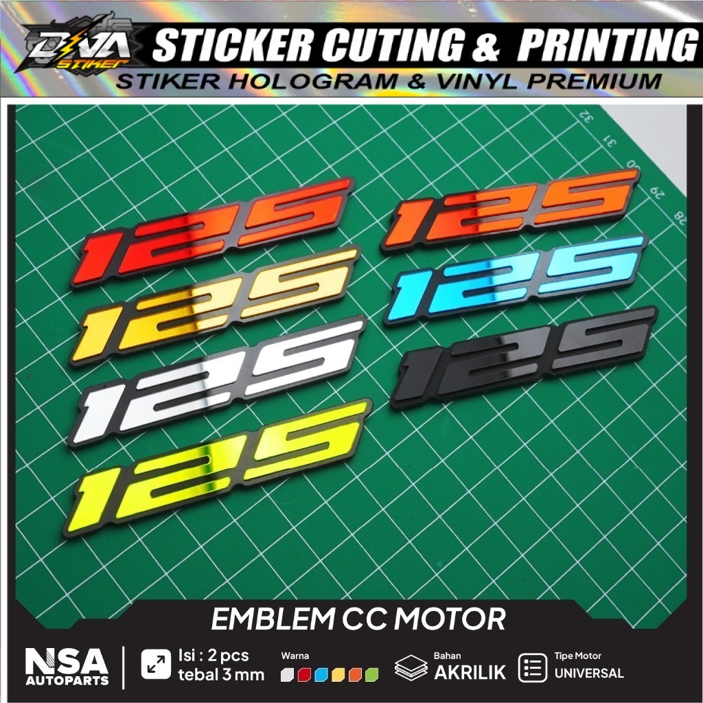 EMBLEM CC MOTOR UNIVERSAL VARIO BEAT NMAX ADV 110/110i/125/125i/150/150i/155/250 EMBLEM CC BESAR  MO